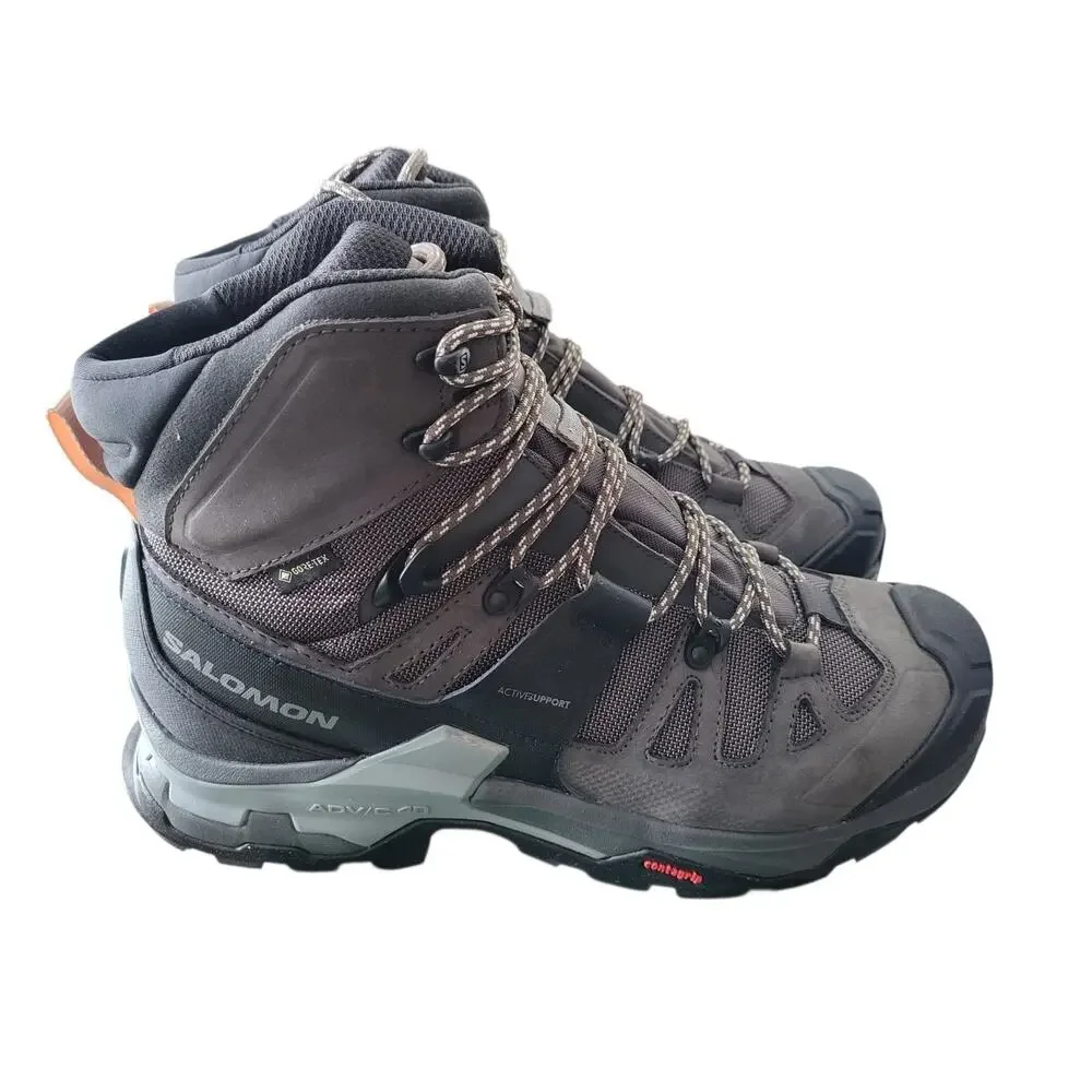 Salomon Quest 4 GTX Women's Hiking Boots, Magnet/Black/Sun Kiss, US 10.5